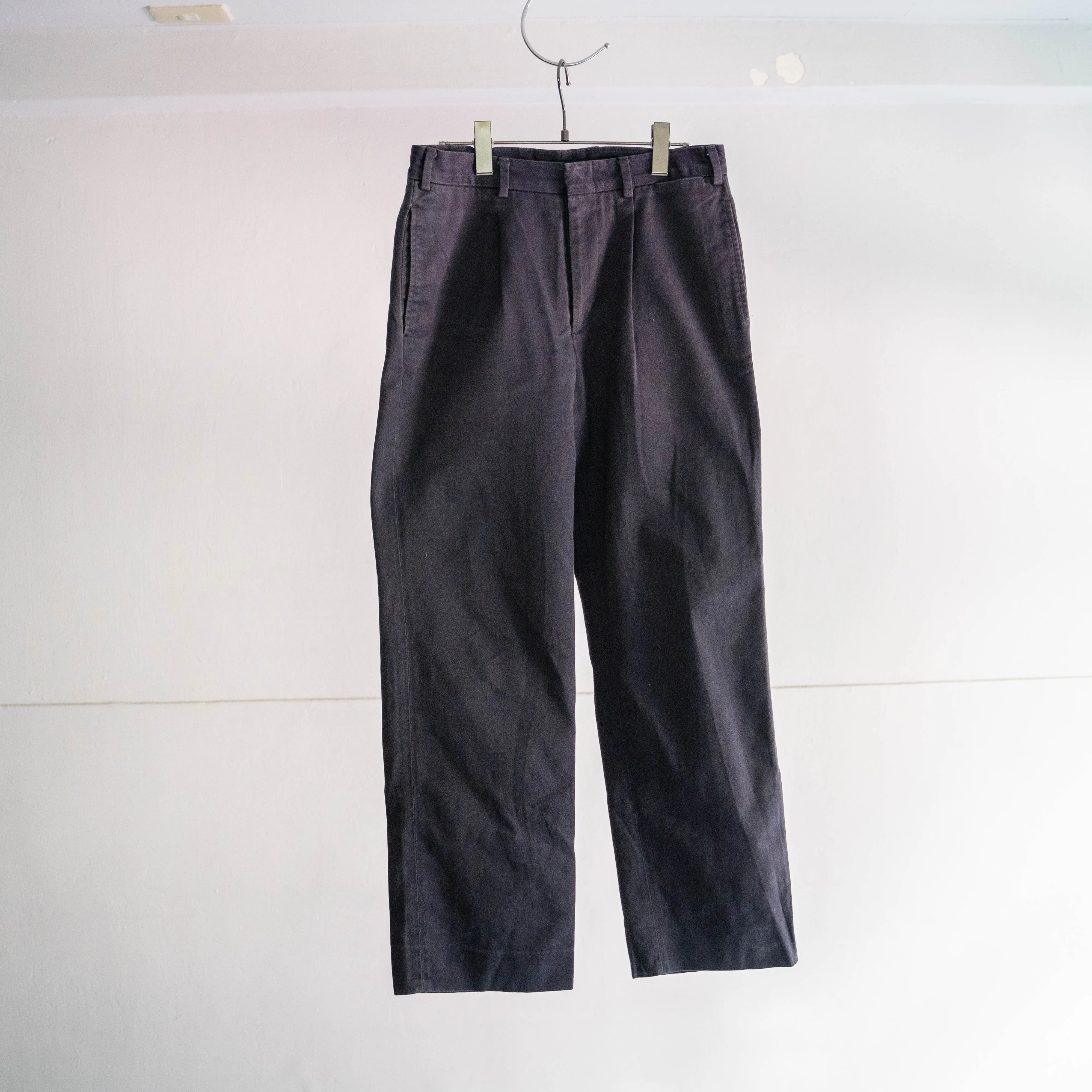 1980-90s Italian military navy chino pants -good fade-