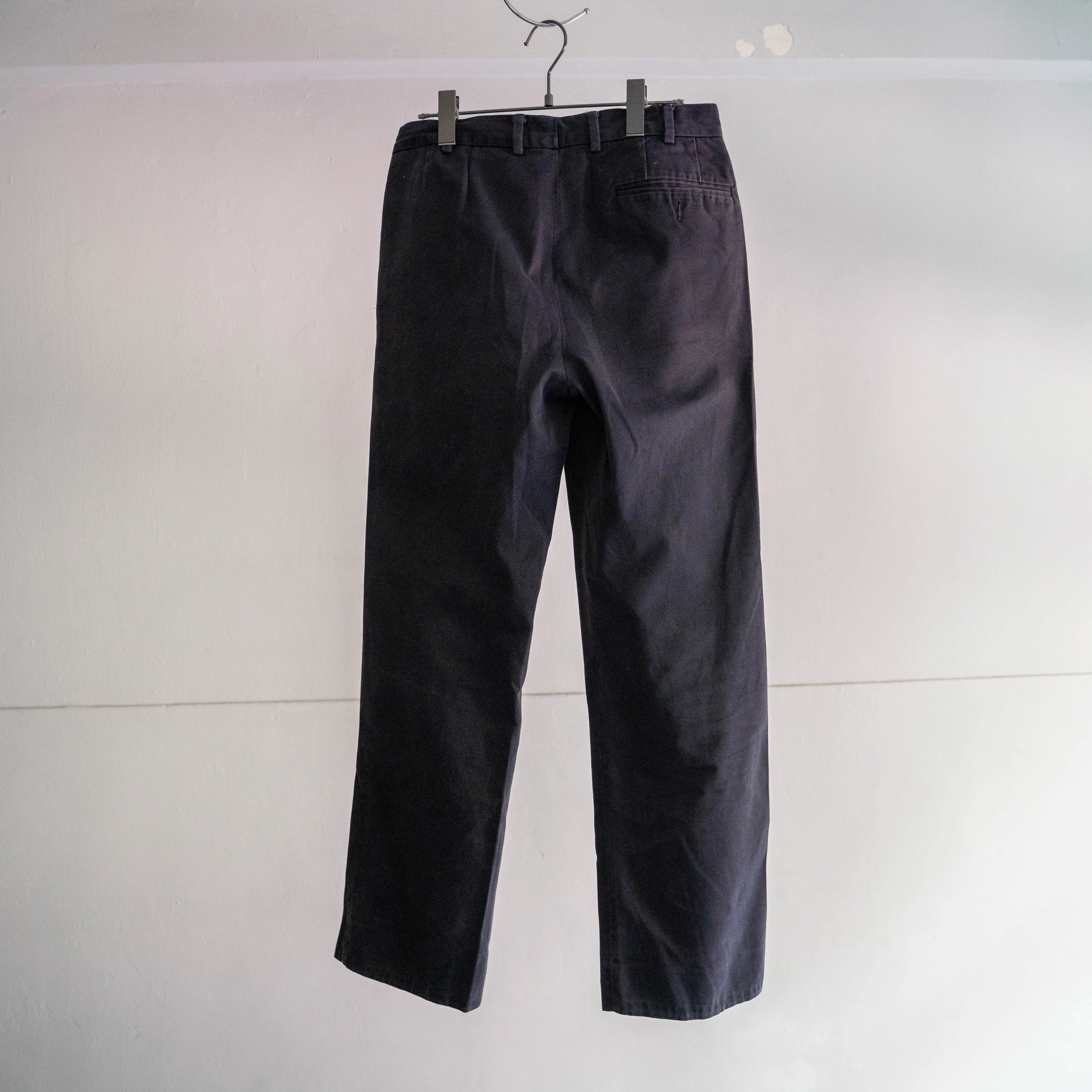 1980-90s Italian military navy chino pants -good fade-