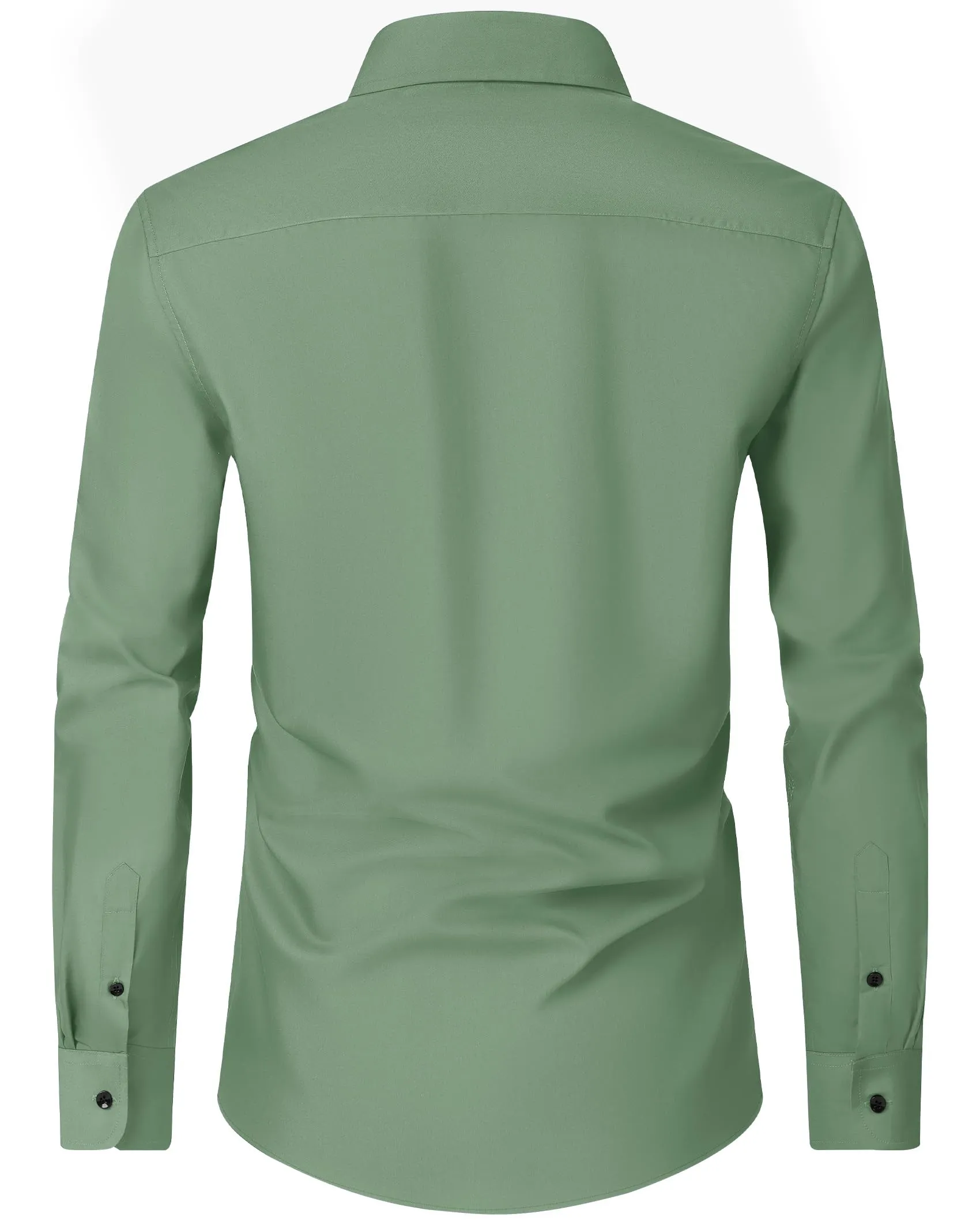 Alimens & Gentle Mens Dress Shirts Long Sleeve Wrinkle-Free Formal Shirts Wedding Dating Business Casual Button Down Shirt