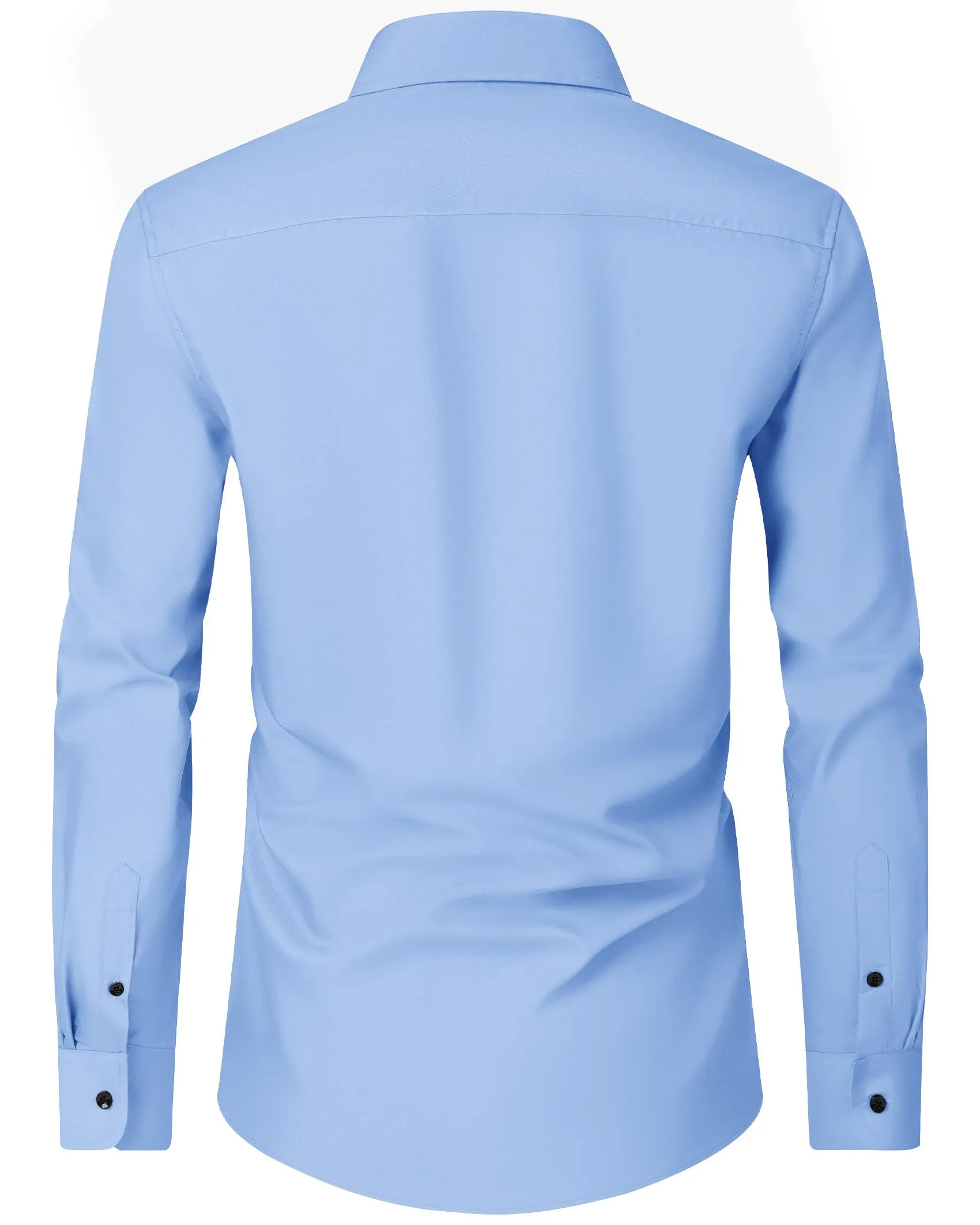 Alimens & Gentle Mens Dress Shirts Long Sleeve Wrinkle-Free Formal Shirts Wedding Dating Business Casual Button Down Shirt
