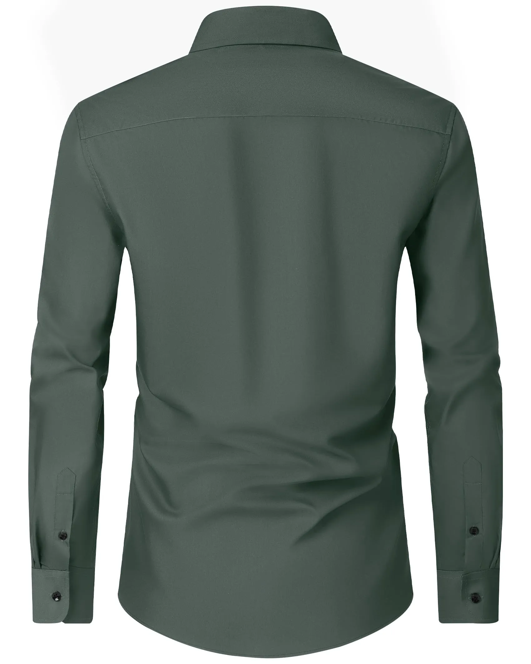 Alimens & Gentle Mens Dress Shirts Long Sleeve Wrinkle-Free Formal Shirts Wedding Dating Business Casual Button Down Shirt