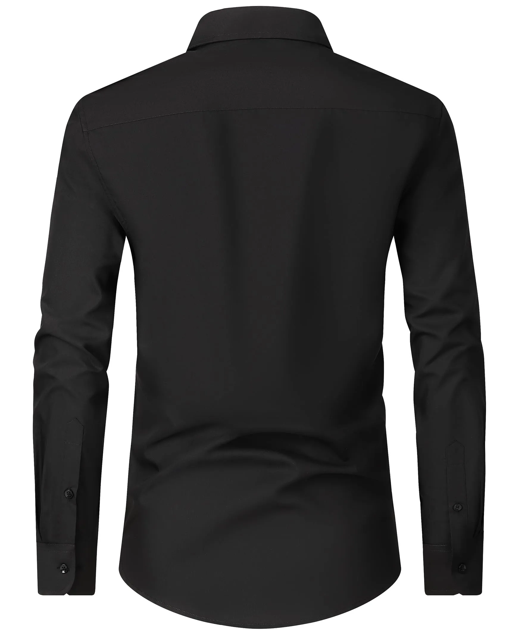 Alimens & Gentle Mens Dress Shirts Long Sleeve Wrinkle-Free Formal Shirts Wedding Dating Business Casual Button Down Shirt