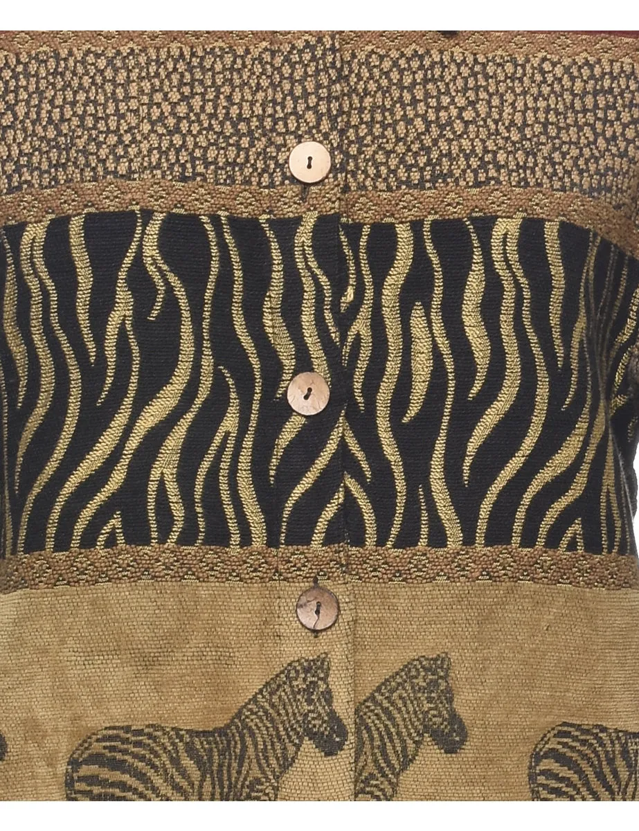Animal Print Tapestry Jacket - S