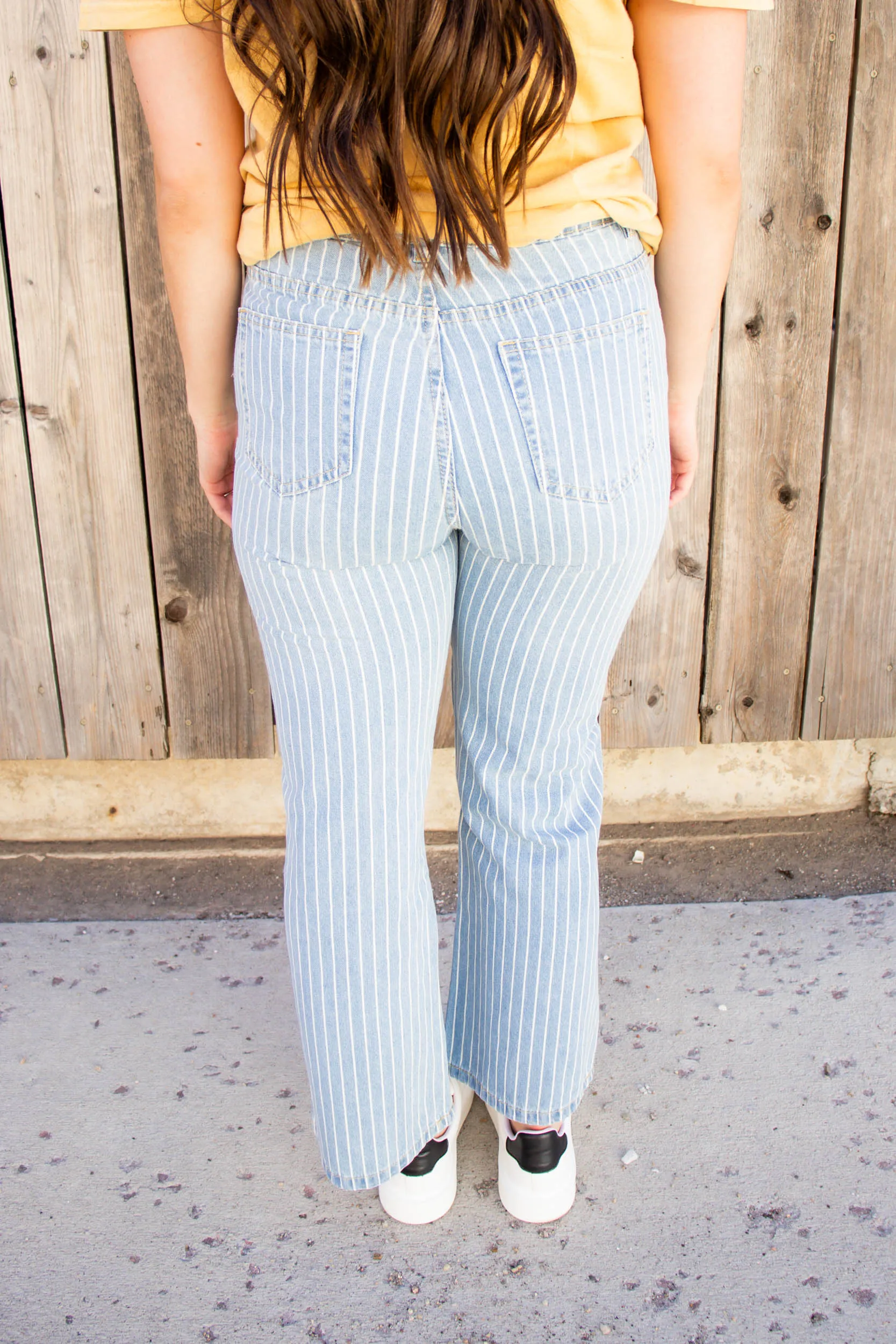 Ashlyn High Rise Striped Woven Pants