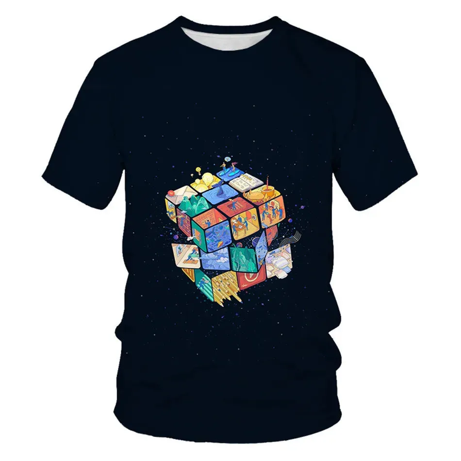 Boys 4-13Year Rubiks Cube 3D Summer Tees