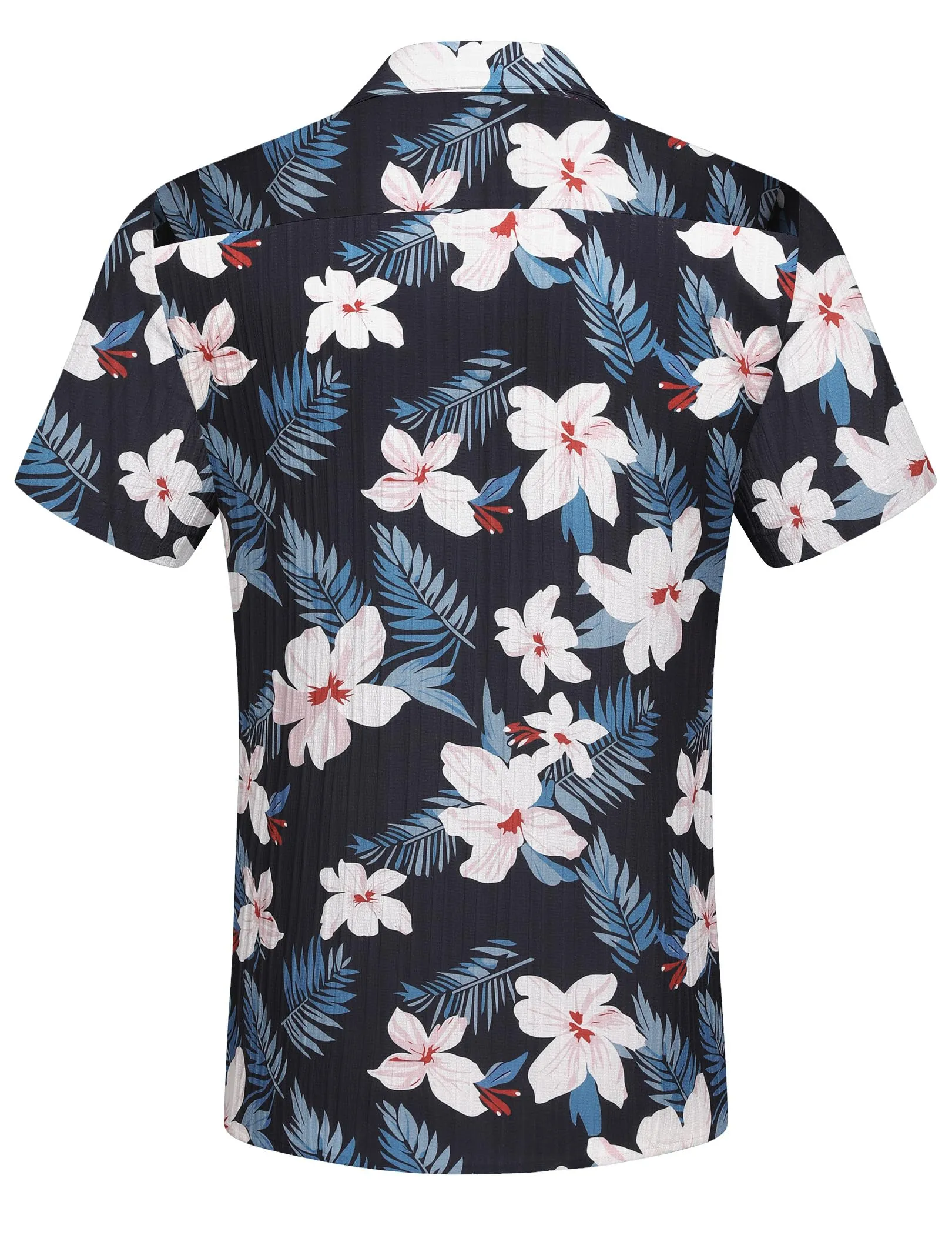 COOFANDY Men's Casual Button Down Shirts Short Sleeve Textured Summer Beach Shirt with Pocket