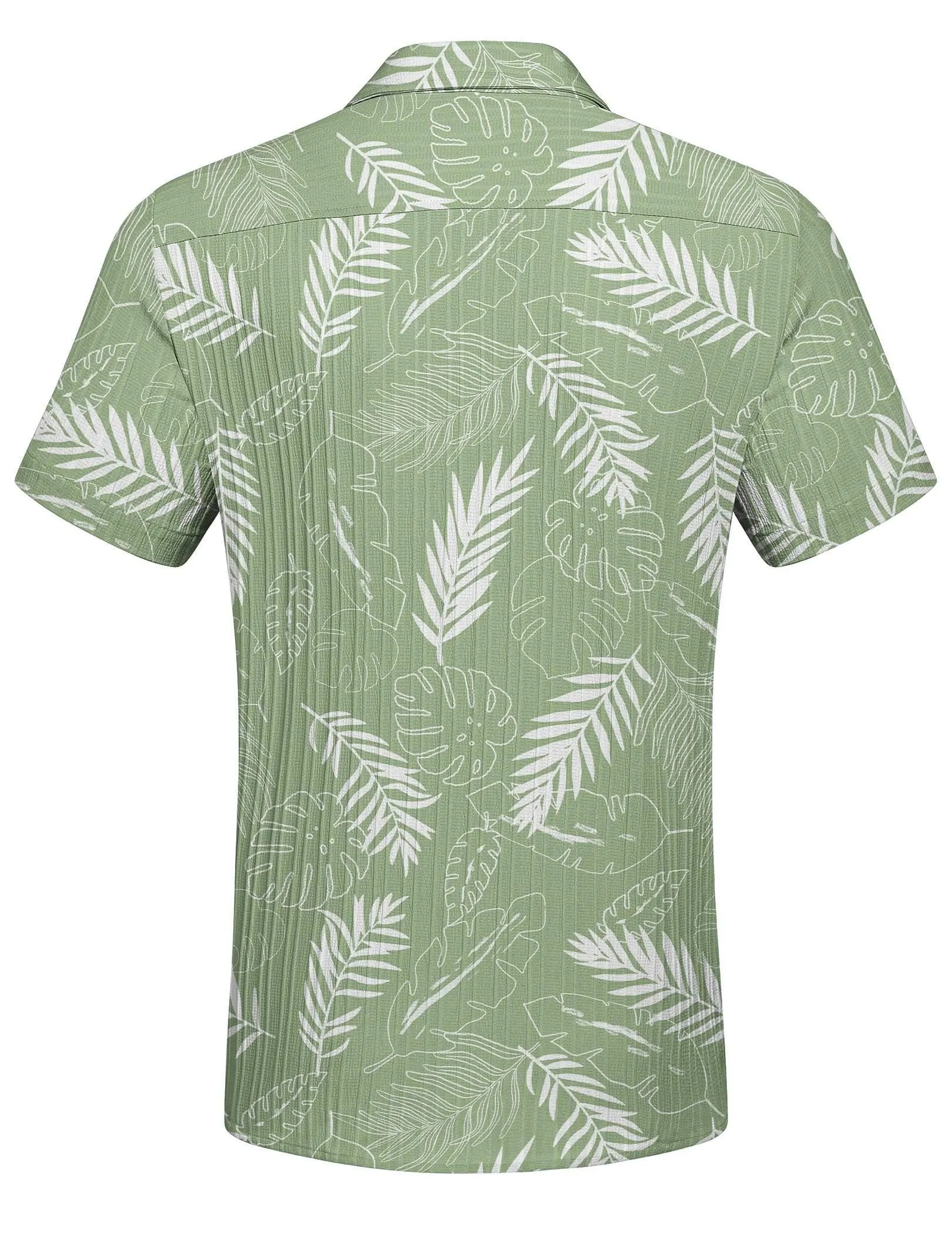COOFANDY Men's Casual Button Down Shirts Short Sleeve Textured Summer Beach Shirt with Pocket
