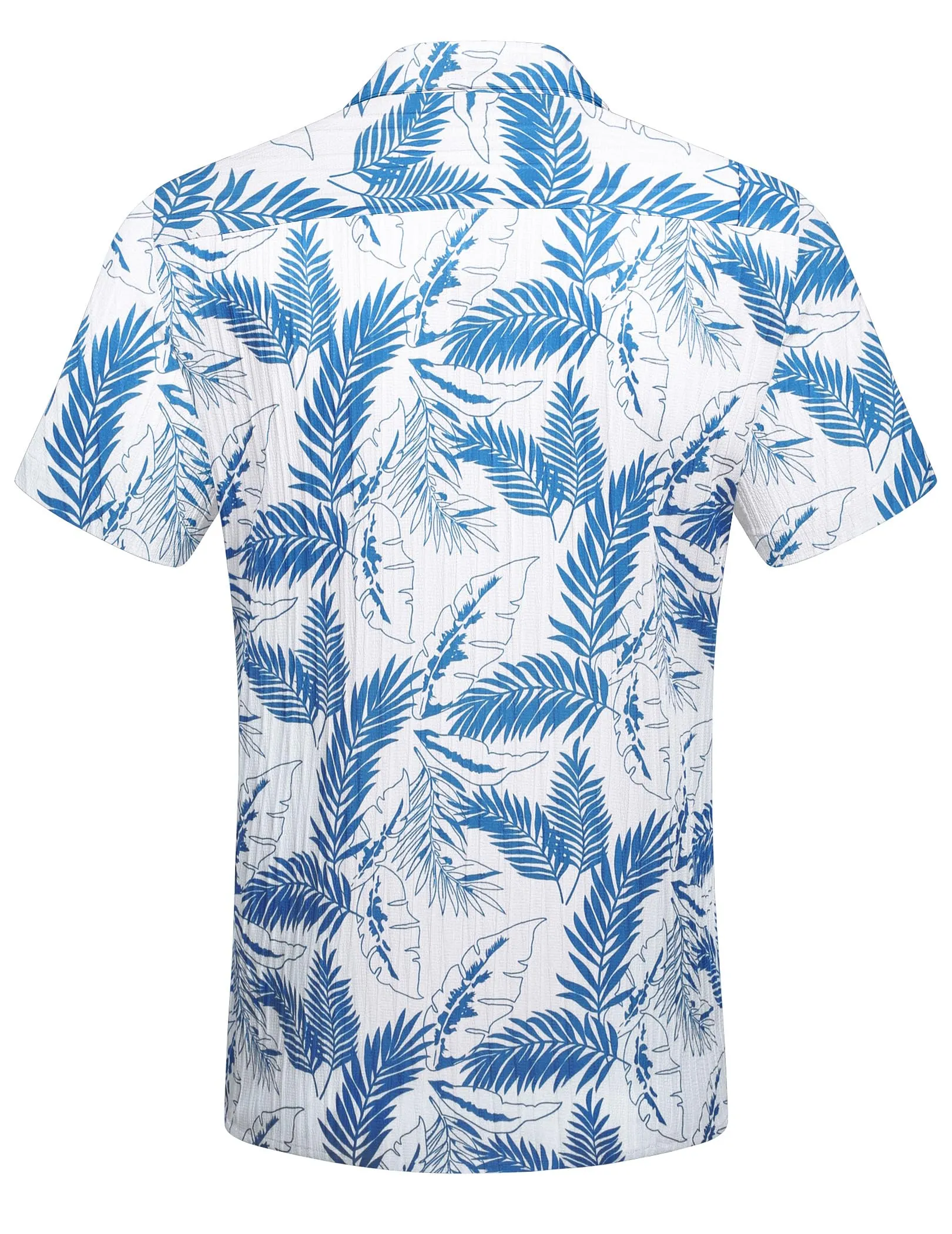 COOFANDY Men's Casual Button Down Shirts Short Sleeve Textured Summer Beach Shirt with Pocket