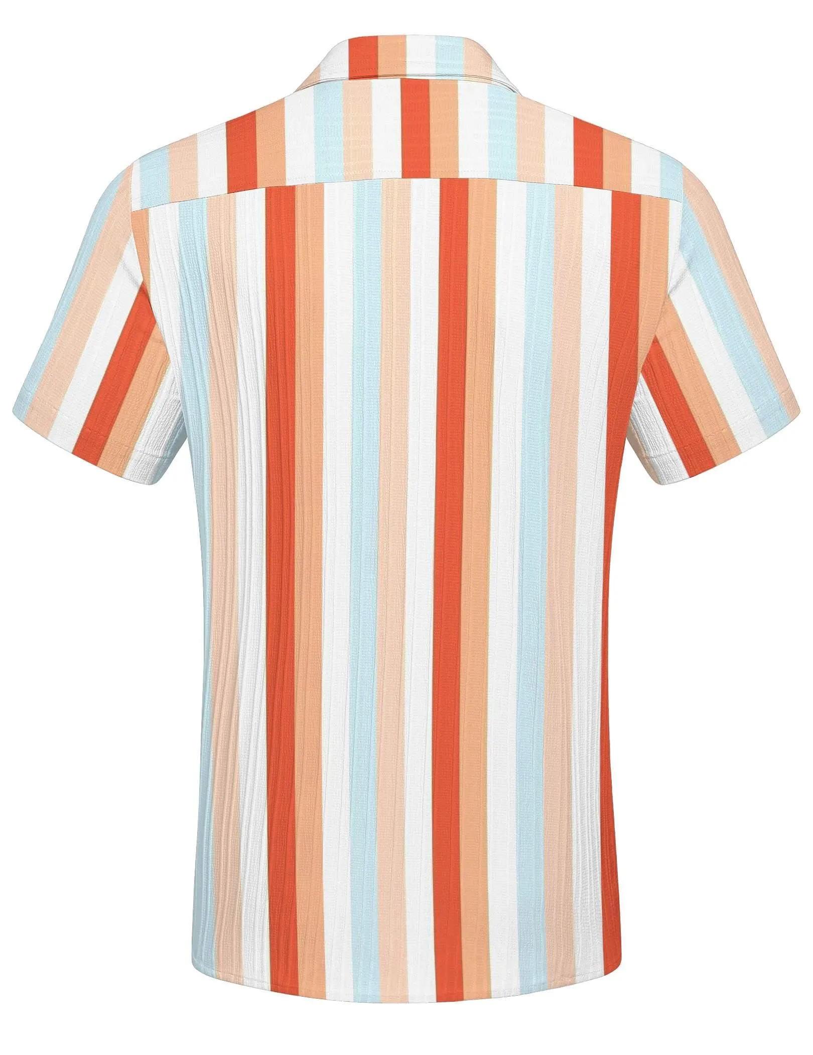 COOFANDY Men's Casual Button Down Shirts Short Sleeve Textured Summer Beach Shirt with Pocket