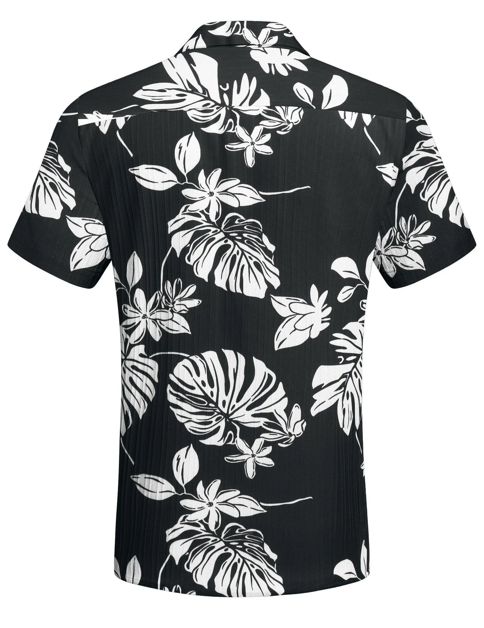 COOFANDY Men's Casual Button Down Shirts Short Sleeve Textured Summer Beach Shirt with Pocket