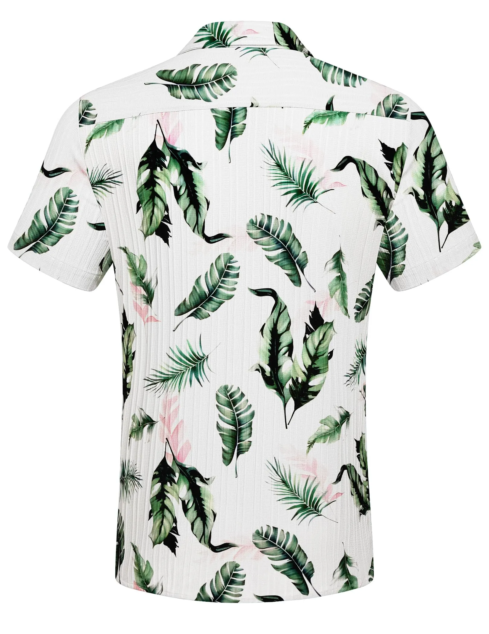 COOFANDY Men's Casual Button Down Shirts Short Sleeve Textured Summer Beach Shirt with Pocket