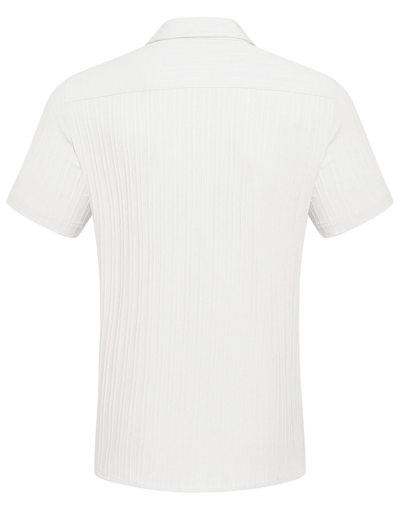 COOFANDY Men's Casual Button Down Shirts Short Sleeve Textured Summer Beach Shirt with Pocket