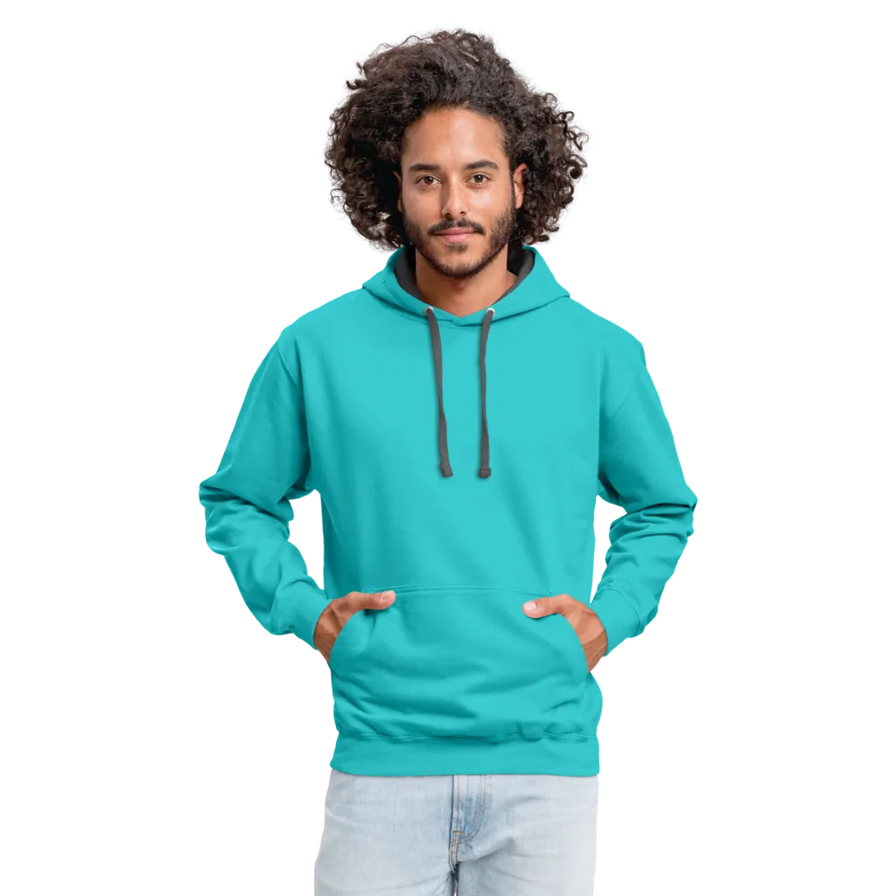 Customizable Unisex Contrast Hoodie add your own photos, images, designs, quotes, texts and more