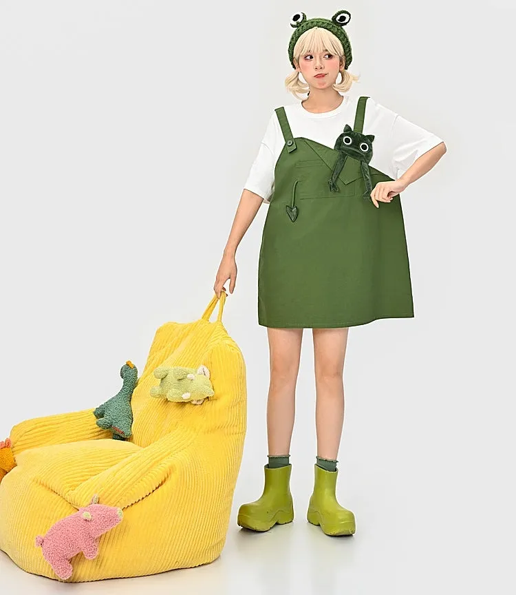 Cute Funny Green Kitten Fake Two T-shirts
