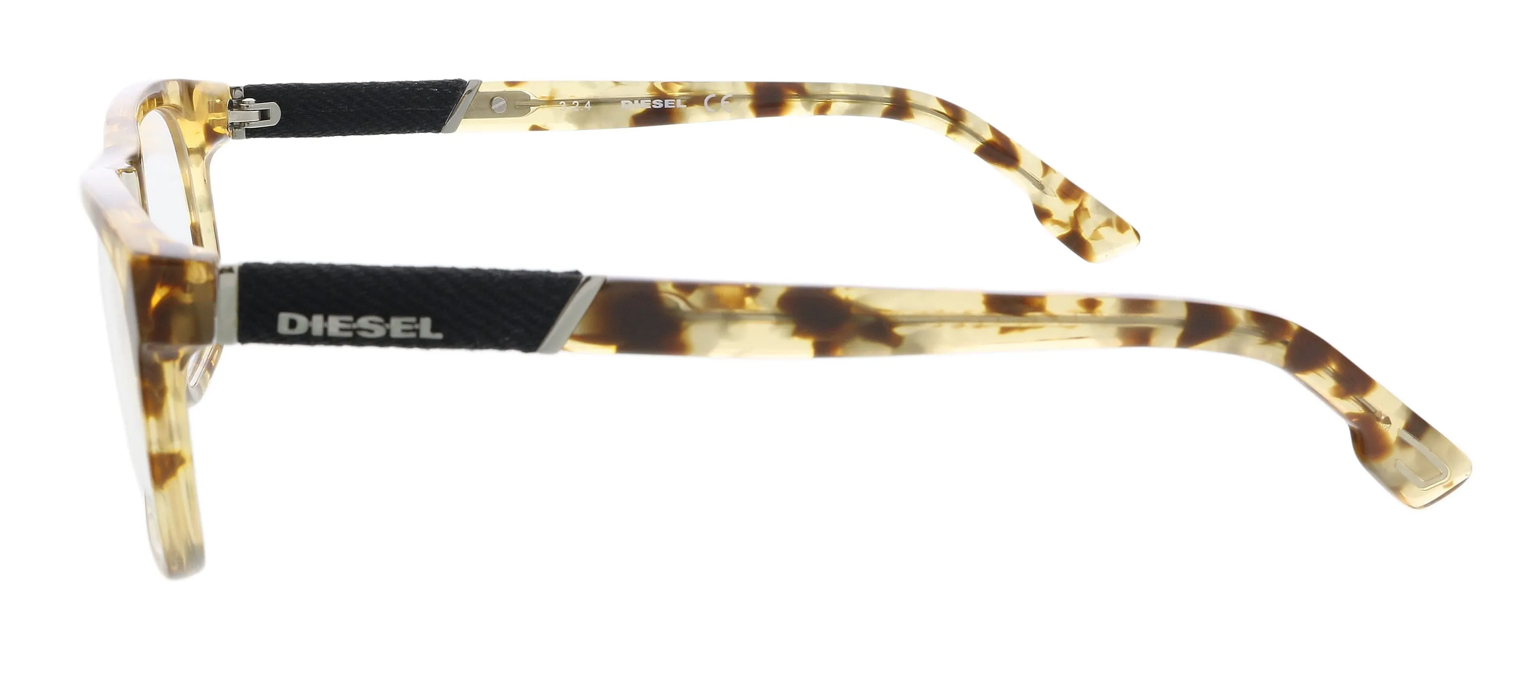 Diesel DL5107 Blonde Havana Modified Square Eyeglasses