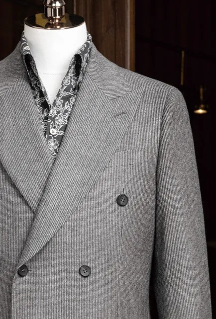 Double-Breasted Grey Suit