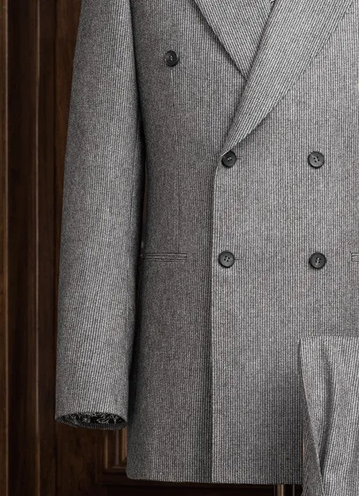 Double-Breasted Grey Suit