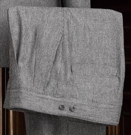 Double-Breasted Grey Suit