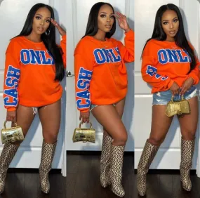Fashion Letters Print Long Sleeve Sweatshirts
