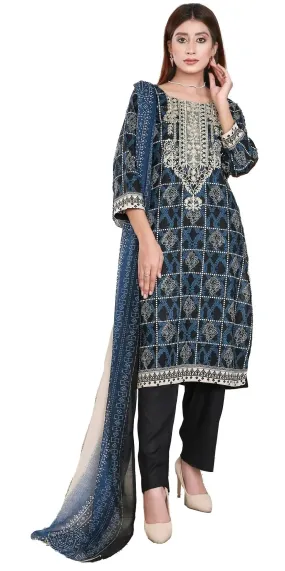 IshDeena Indian salwar kameez suit women ready to wear Pakistani cotton lawn embroidered