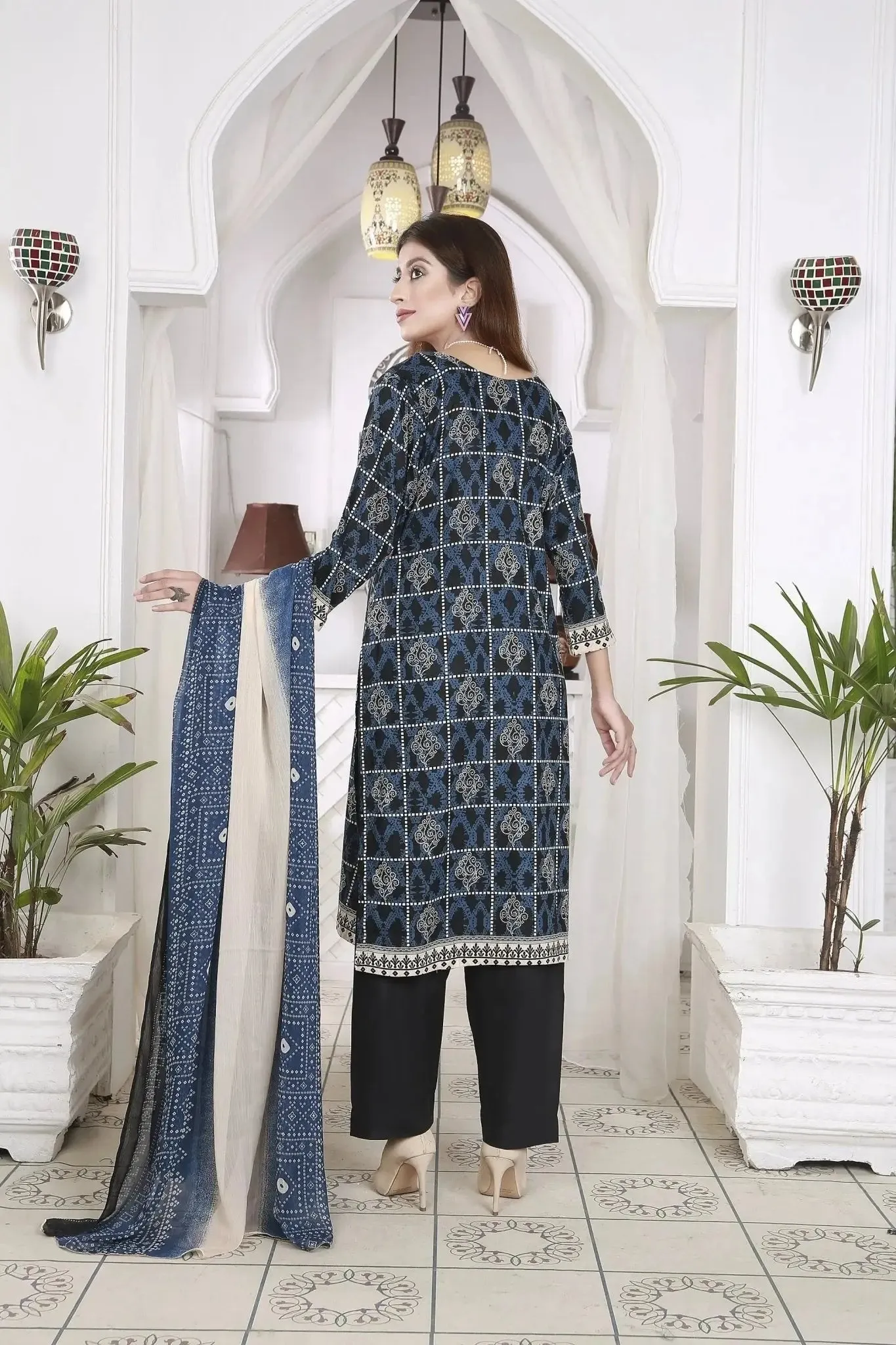 IshDeena Indian salwar kameez suit women ready to wear Pakistani cotton lawn embroidered