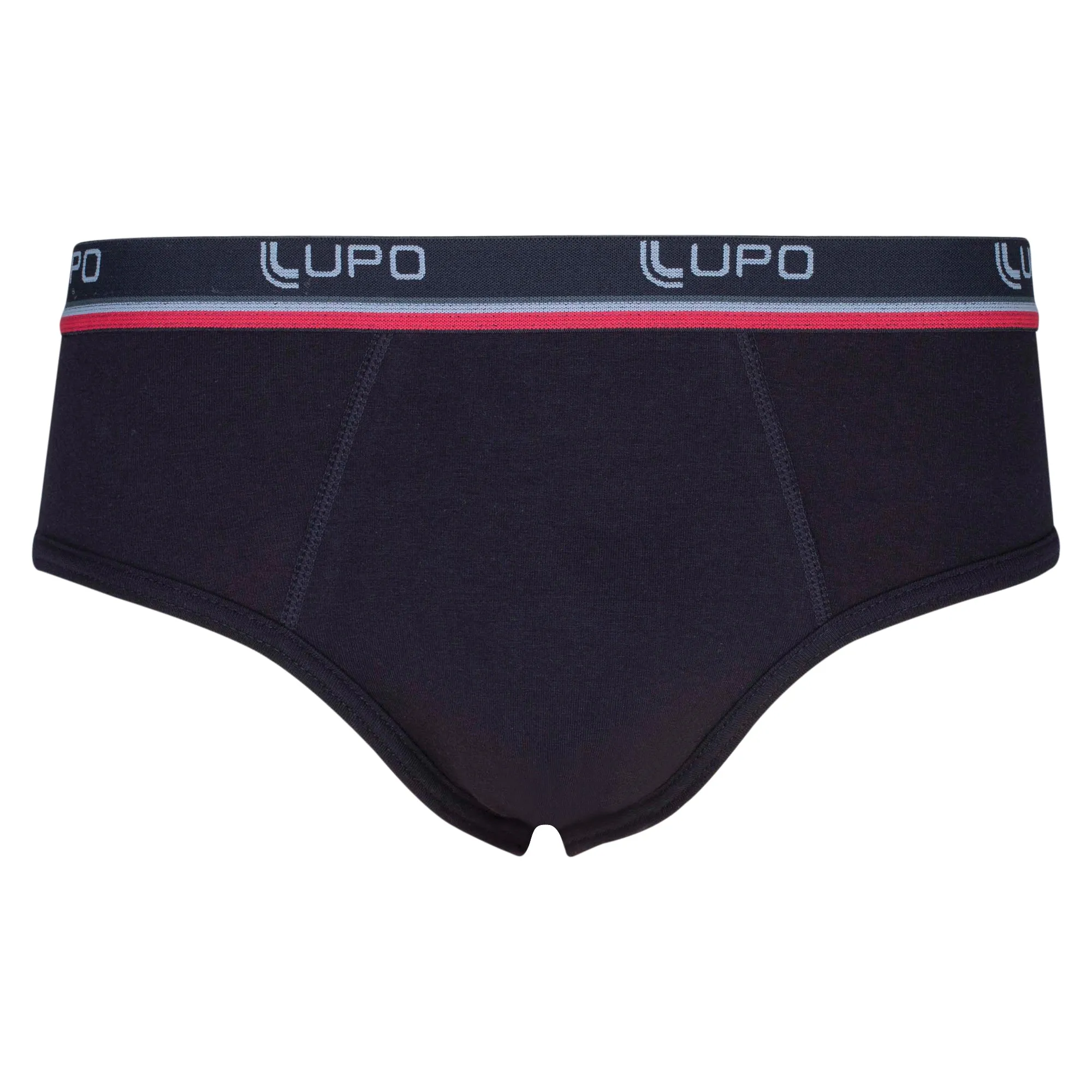 Lupo Men's Cotton Stretch 3 Pack Hip Slip Briefs