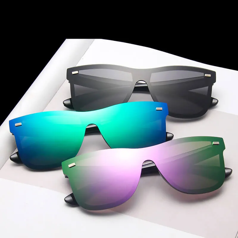 Mcmacfil's European and American style sunglasses are perfect for women with their large frames and unique personality. For men, they feature dazzling reflective mercury lenses and a windproof one-piece design.