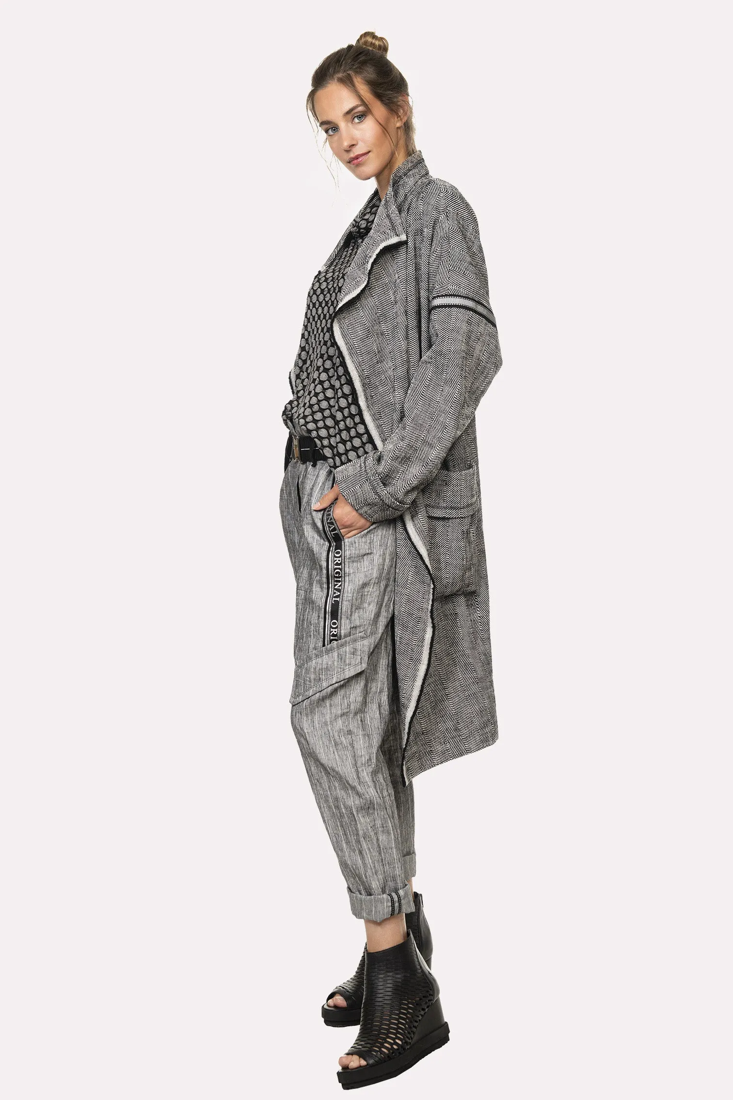 Original Belted Pants - Grey Melange