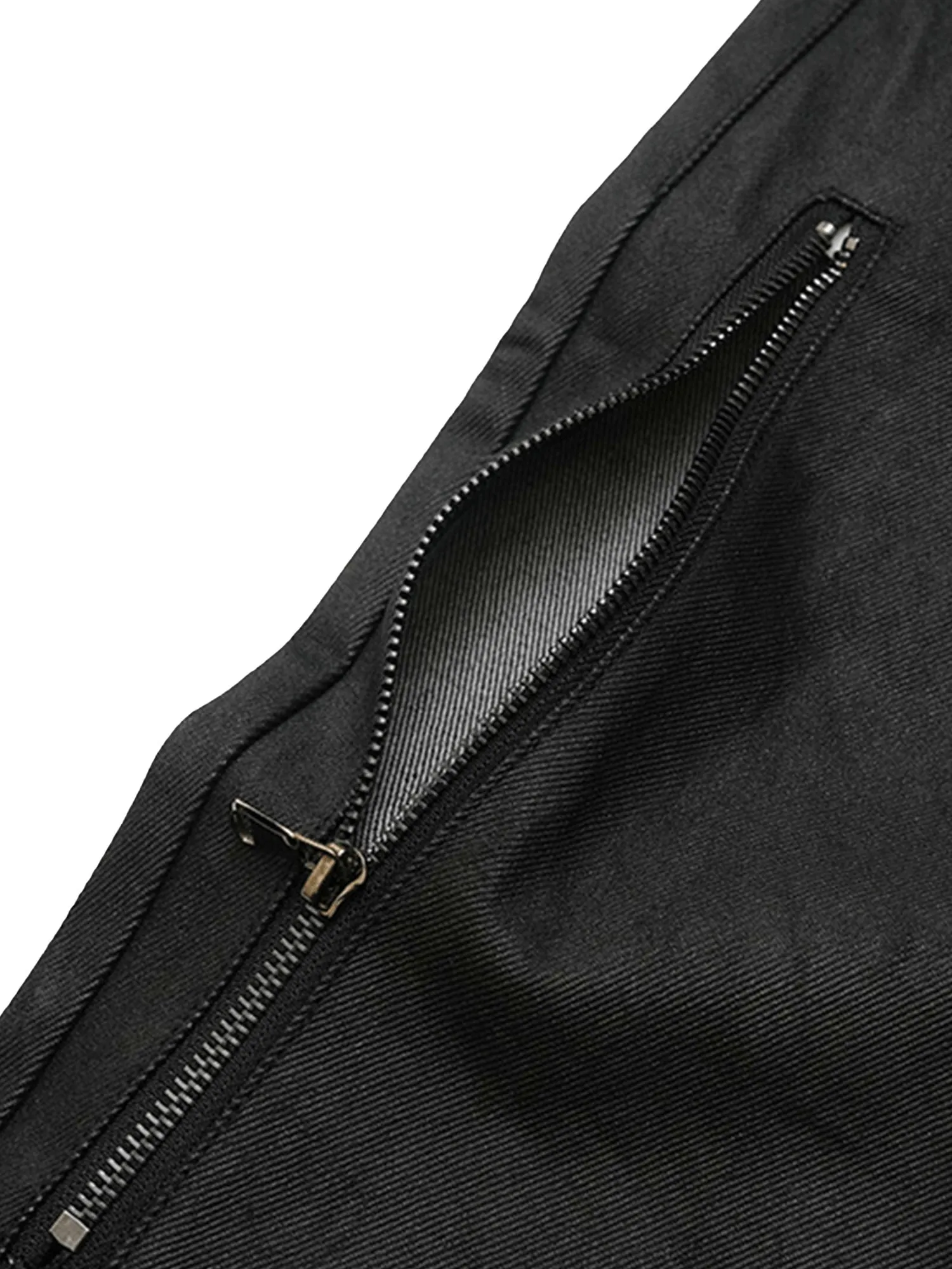 Sneakerhill Street Hip-Hop Structure Zipper Design Washed Jeans