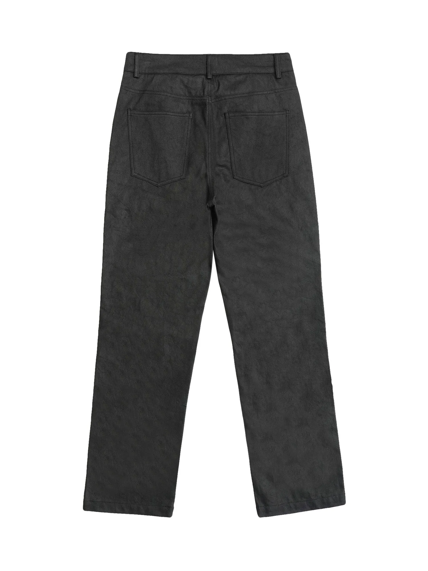 Sneakerhill Street Hip-Hop Structure Zipper Design Washed Jeans
