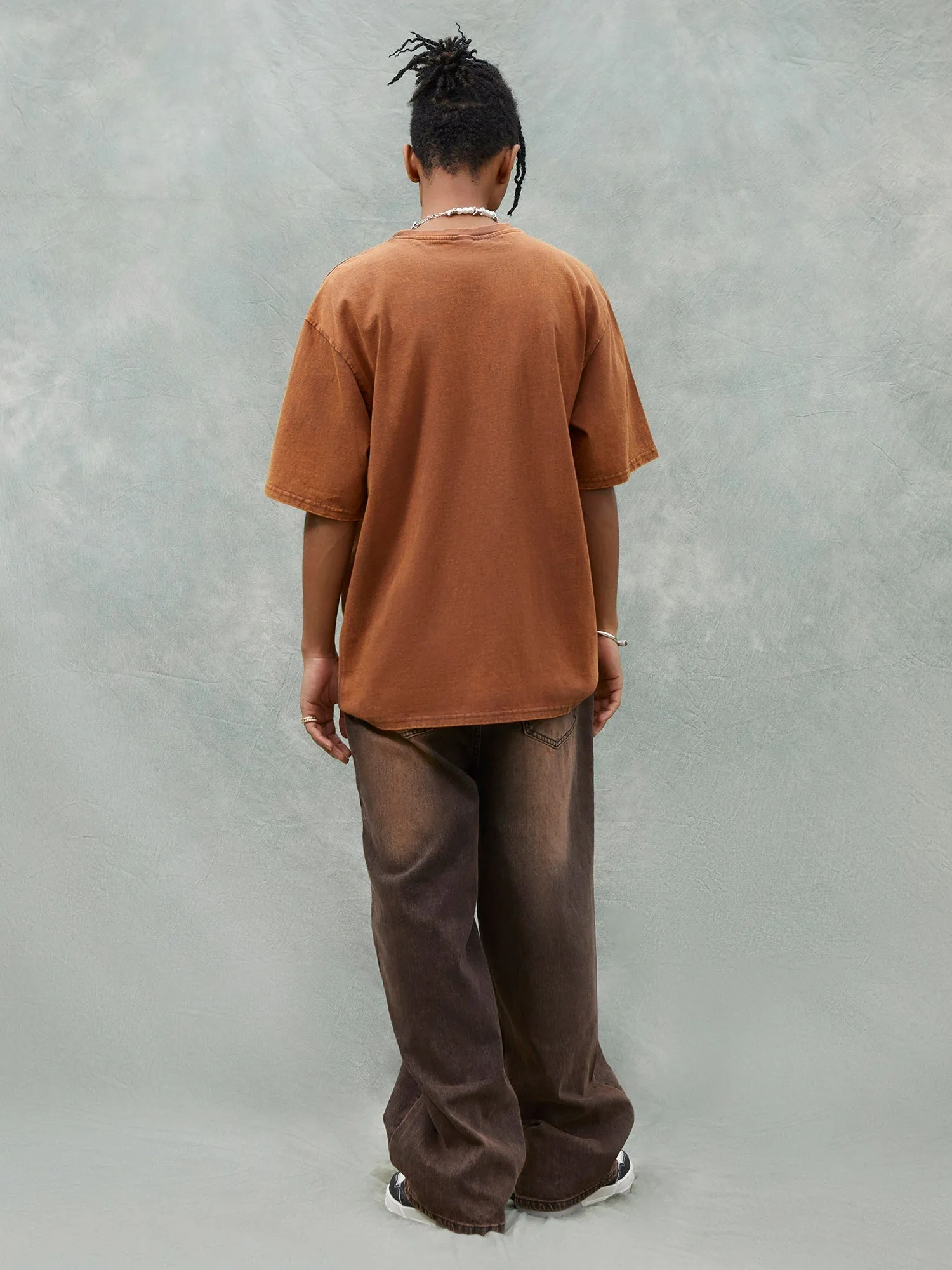 Sneakerhill Street Raw Edge Double Platet Design Ripped Jeans - 2000