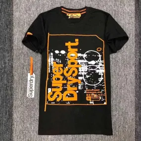 Super Dry Sport Department Men's Polo Black Orange T-shirt