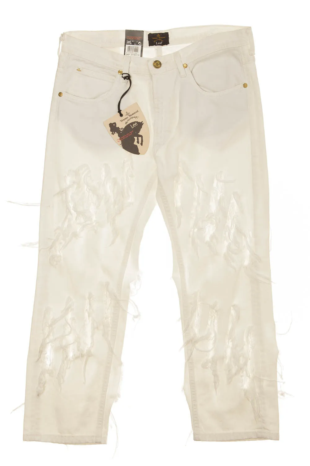 Vivienne Westwood - New With Tags White Ripped Jeans - US 28